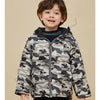 Camouflaged Black Dual sided Hooded Puffer Jacket 9742
