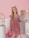 Tutu Layered Pink Full Sleeves Fancy Frock 12431