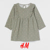 HM Patterned flounced Green Full Sleeves Frock 12648