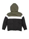 U.S P Assn. Green Color Block Jacket with Fur Cap Inner  12391