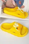 Butterfly Yellow Washable Soft Slippers 2466 D