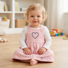 EGRE Heart Fleece Pink Dungaree 10029