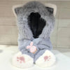 Rabbit Ear Flapper Neck Fur Winter Cap 2764