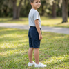 Max Blue Cotton Twill Shorts 13887