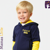Child wearing a navy and yellow hoodie with 'T.E.A.M. USA' text, standing against a white background.