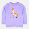 ML Giraffe Purple Terry Sweatshirt 9543