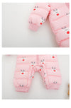 Moose Pink Puffer Quilted Romper #11561 B