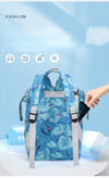 Fish Flower Mummy Baby Waterproof Travel Diaper Backpack