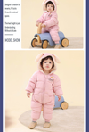 Rabbit Pink Quilted Snow Suit Romper #11852 E