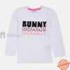 S Cute Bunny Sequence White Full Sleeve Shirt 11350