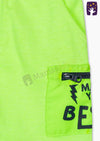 LSN Side zip Pocket Fluorescent Green Bermuda Shorts 100134