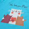 ML We Love you MOM Fountain Blue Shirt 7626
