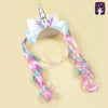 Unicorn Rainbow Pink Silk Frock with Open net Shoulder 10363