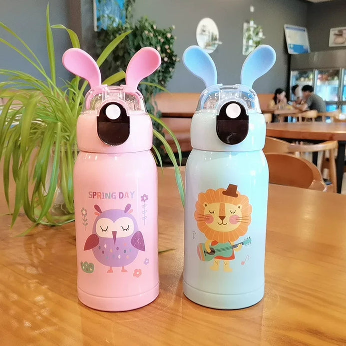 500ml 17oz Cartoon Cute Thermos Water Bottle For Kids Girls