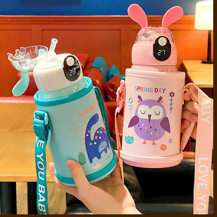 500ml 17oz Cartoon Cute Thermos Water Bottle For Kids Girls