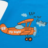 ML Airplane In Clouds Royal Blue Shirt 7617