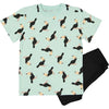 Zee M Bird Shirt with Shorts 2 Piece Set 12033