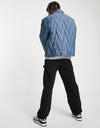 Another Influence UK Zig Zag stitch Blue Puffer Jacket W149
