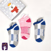 Assorted Stripes Ankle 3 Cotton Socks Pair 2397 A