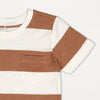 ANK Navy Brown and White Stripes Shirt 7090