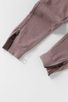 ZR Zip Ankle Grips Purple Terry Trouser 9838
