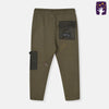 ZR Green Utility Trouser With Contrast pockets Terry Trouser 9829