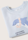 MN Dolphin Blue  Terry Sweatshirt 11477