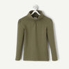 TAO Turtle Neck Khaki Green Full Sleeve Shirt 8766