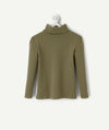 TAO Turtle Neck Khaki Green Full Sleeve Shirt 8766