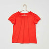 Eco Bio Cotton Elastic Shoulder Red Shirt 7227