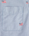 PLCE American Flag Blue Casual Shirt 8067