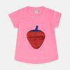 S OL Strawberry Sequence Peach Pink T Shirt 3109