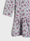 SNS Flower Grey Baby Doll Terry Winter Frock 11364
