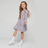 SNS Flower Grey Baby Doll Terry Winter Frock 11364