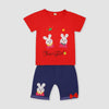 2 Rabbits Red Top With Shorts 2 Piece Set 4018