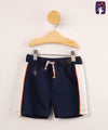 Baby C White Side Pannel Blue Light Terry Shorts 10185