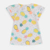 Baby C Pineapple Doted White Shirt 6543