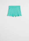 MN Ruffle Aqua Green Girls Shorts 10514