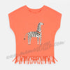 Zebra Frilling Peach Shirt 7328