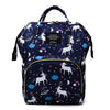 Unicorn Blue Stripes Mummy Baby Waterproof Travel Diaper Backpack 4749