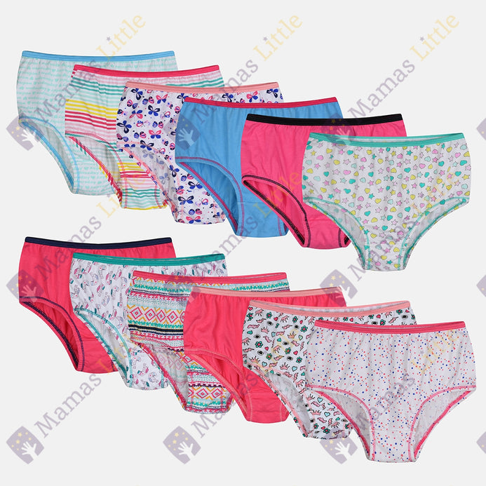 Extremely Comfortable Girls Underwear Pack of 12 Assorted 7489 – MamasLittle