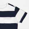 ANK Navy Blue and White Stripes Shirt 7089