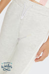 TTH White Side Panel Bon White Fleece Trouser 11164