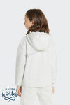 TTH Bon White Glitter Logo Super Soft Fleece Zipper Hoodie 11161