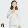 TTH Bon White Glitter Logo Super Soft Fleece Zipper Hoodie 11161