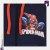 ML Spiderman Contrast Blue Zipper Fleece Hoodie 9870