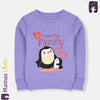 ML I love My Mommy Penguin Purple Terry Sweatshirt 9942