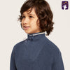 ANK Blue Half Zip Long Neck Knitted Sweater 10027