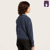 ANK Blue Half Zip Long Neck Knitted Sweater 10027