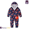 Fire Engine 3 Layered Quilted Super Cozy Full Bodysuit 9564